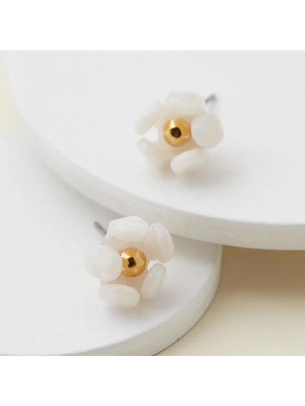 Lele Sadoughi Mini Buttercup Stud Earrings